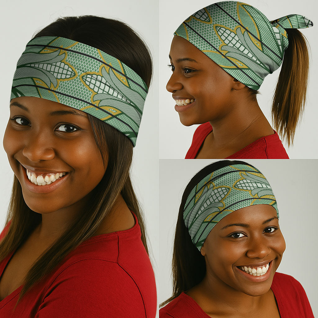 Emerald Green Khotso Mojalefa Poone Neck Gaiter Basotho Khotso Blanket Inspired