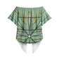 Emerald Green Khotso Mojalefa Poone Off Shoulder Wrap Waist Top Basotho Khotso Blanket Inspired