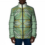Emerald Green Khotso Mojalefa Poone Padded Jacket Basotho Khotso Blanket Inspired