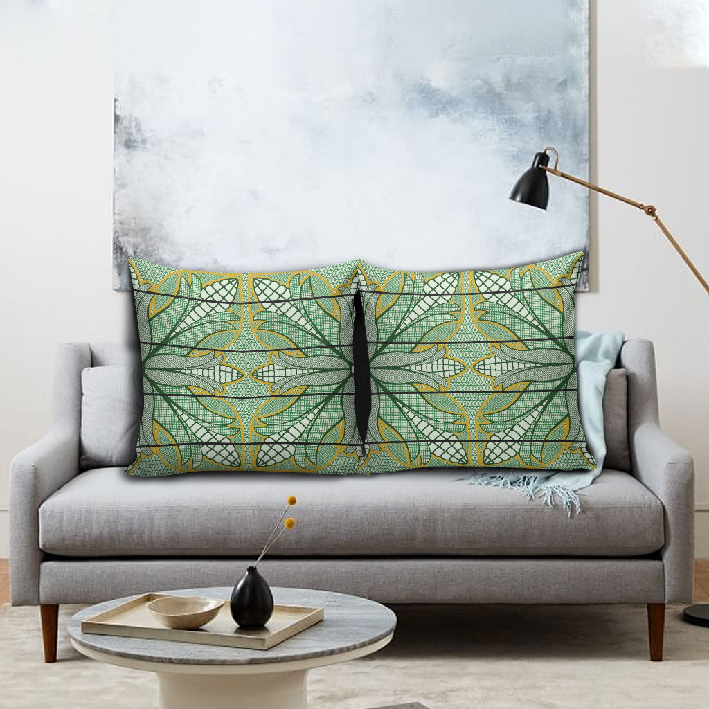 Emerald Green Khotso Mojalefa Poone Pillow Cover Basotho Khotso Blanket Inspired