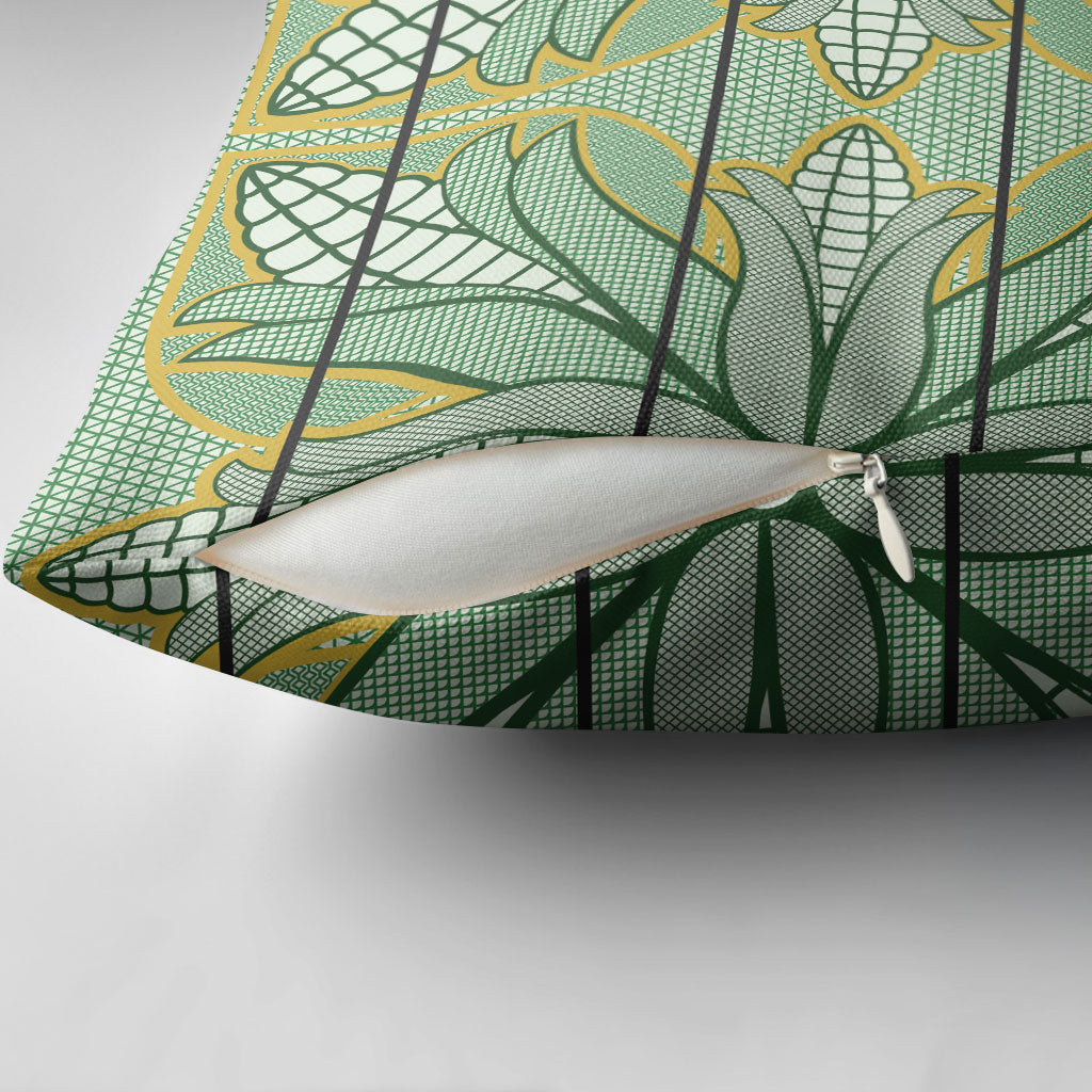 Emerald Green Khotso Mojalefa Poone Pillow Cover Basotho Khotso Blanket Inspired