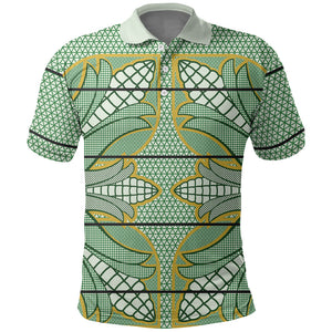 Emerald Green Khotso Mojalefa Poone Polo Shirt Basotho Khotso Blanket Inspired