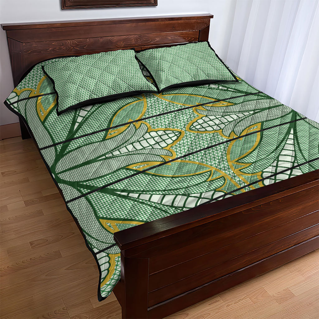 Emerald Green Khotso Mojalefa Poone Quilt Bed Set Basotho Khotso Blanket Inspired