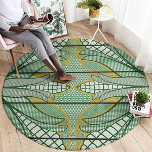Emerald Green Khotso Mojalefa Poone Round Carpet Basotho Khotso Blanket Inspired