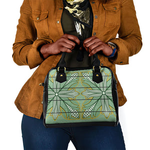 Emerald Green Khotso Mojalefa Poone Shoulder Handbag Basotho Khotso Blanket Inspired