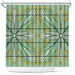 Emerald Green Khotso Mojalefa Poone Shower Curtain Basotho Khotso Blanket Inspired