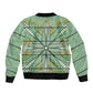 Emerald Green Khotso Mojalefa Poone Sleeve Zip Bomber Jacket Basotho Khotso Blanket Inspired