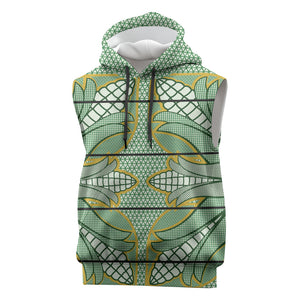 Emerald Green Khotso Mojalefa Poone Sleeveless Hoodie Basotho Khotso Blanket Inspired