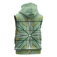 Emerald Green Khotso Mojalefa Poone Sleeveless Hoodie Basotho Khotso Blanket Inspired