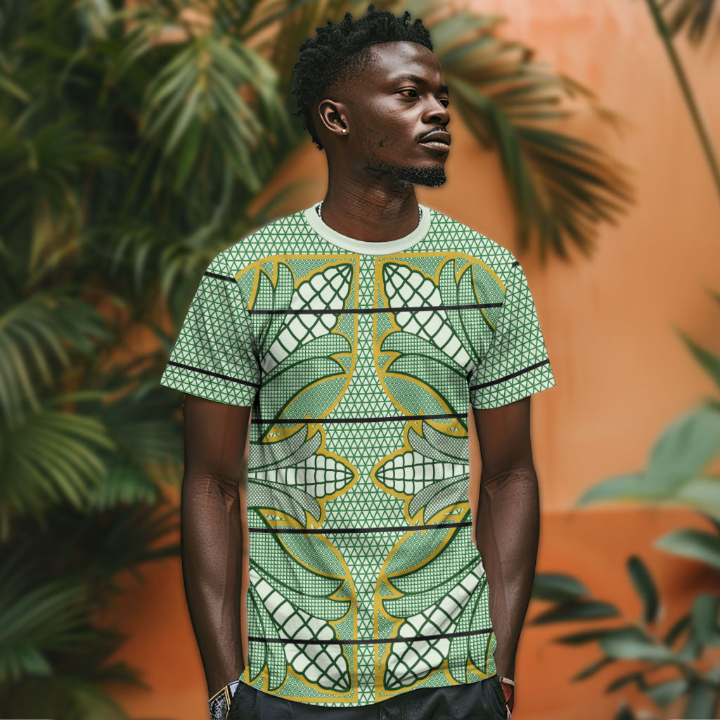 Emerald Green Khotso Mojalefa Poone T shirt Basotho Khotso Blanket Inspired
