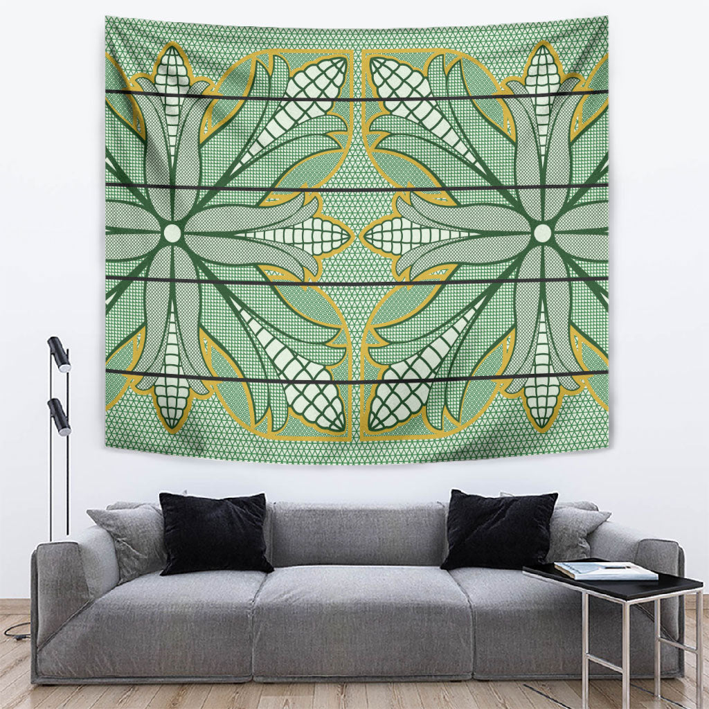 Emerald Green Khotso Mojalefa Poone Tapestry Basotho Khotso Blanket Inspired