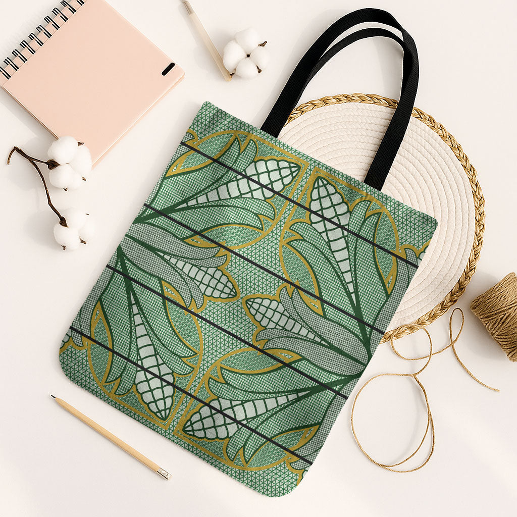 Emerald Green Khotso Mojalefa Poone Tote Bag Basotho Khotso Blanket Inspired