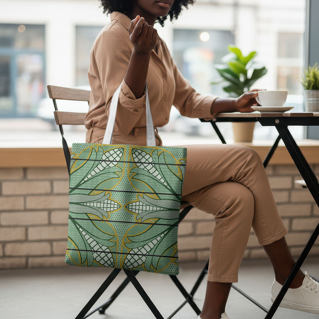 Emerald Green Khotso Mojalefa Poone Tote Bag Basotho Khotso Blanket Inspired