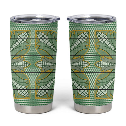 Emerald Green Khotso Mojalefa Poone Tumbler Cup Basotho Khotso Blanket Inspired