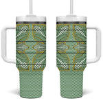 Emerald Green Khotso Mojalefa Poone Tumbler With Handle Basotho Khotso Blanket Inspired