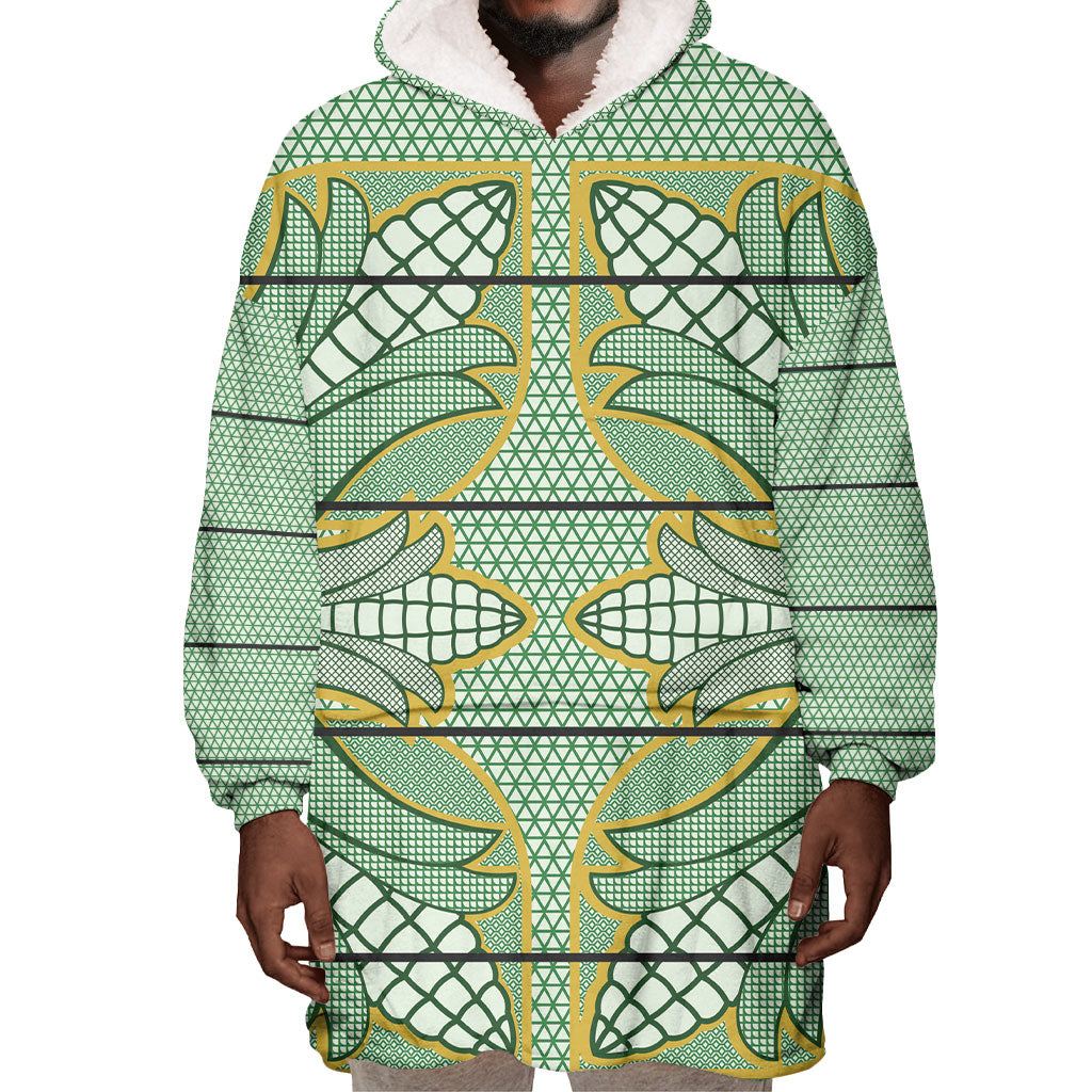 Emerald Green Khotso Mojalefa Poone Wearable Blanket Hoodie Basotho Khotso Blanket Inspired