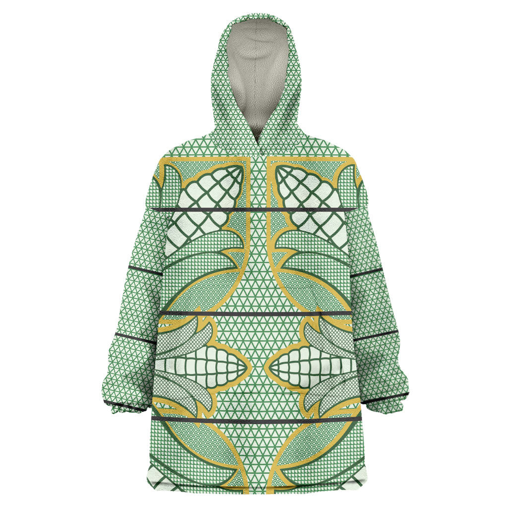 Emerald Green Khotso Mojalefa Poone Wearable Blanket Hoodie Basotho Khotso Blanket Inspired