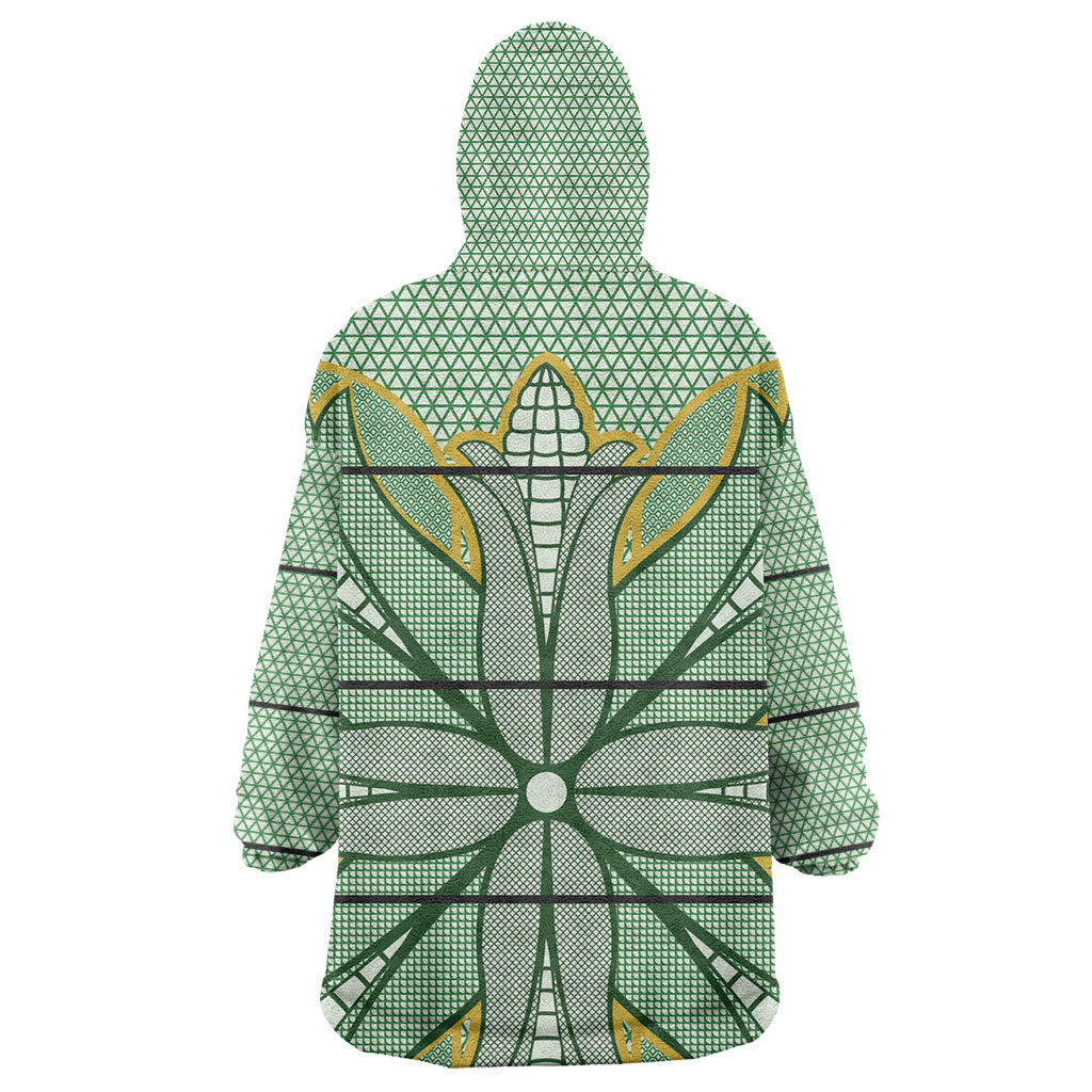 Emerald Green Khotso Mojalefa Poone Wearable Blanket Hoodie Basotho Khotso Blanket Inspired