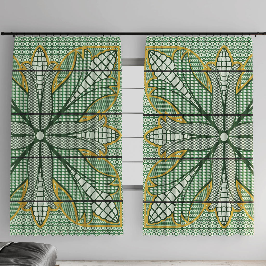 Emerald Green Khotso Mojalefa Poone Window Curtain Basotho Khotso Blanket Inspired