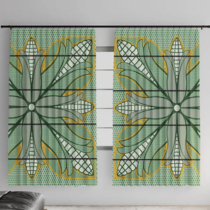 Emerald Green Khotso Mojalefa Poone Window Curtain Basotho Khotso Blanket Inspired