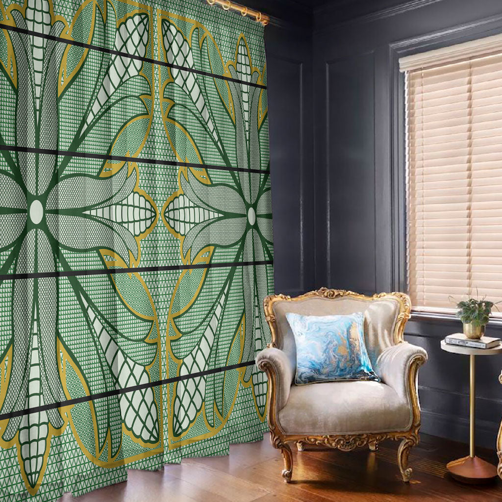 Emerald Green Khotso Mojalefa Poone Window Curtain Basotho Khotso Blanket Inspired