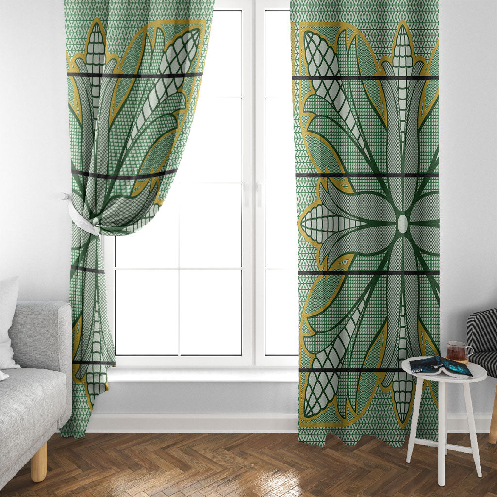 Emerald Green Khotso Mojalefa Poone Window Curtain Basotho Khotso Blanket Inspired
