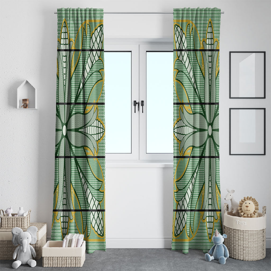 Emerald Green Khotso Mojalefa Poone Window Curtain Basotho Khotso Blanket Inspired