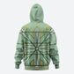 Emerald Green Khotso Mojalefa Poone Zip Hoodie Basotho Khotso Blanket Inspired