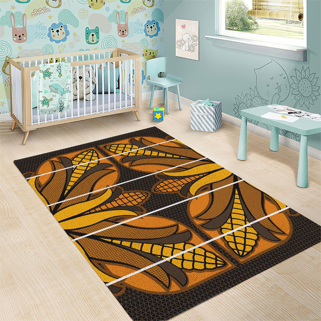 Old Gold Khotso Mojalefa Poone Area Rug Basotho Khotso Blanket Inspired
