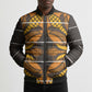 Old Gold Khotso Mojalefa Poone Bomber Puffer Jacket Basotho Khotso Blanket Inspired