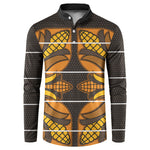 Old Gold Khotso Mojalefa Poone Button Sweatshirt Basotho Khotso Blanket Inspired
