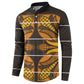 Old Gold Khotso Mojalefa Poone Button Sweatshirt Basotho Khotso Blanket Inspired