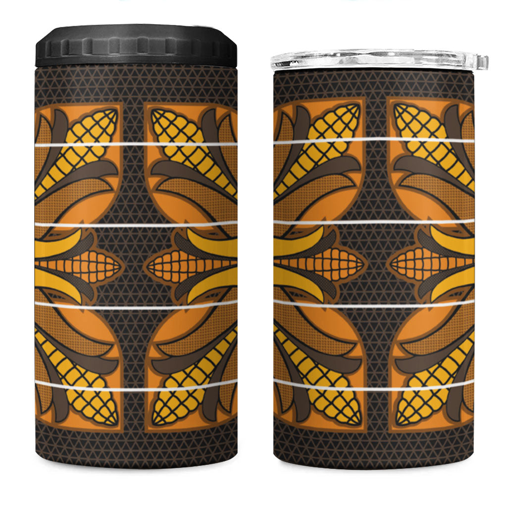 Old Gold Khotso Mojalefa Poone 4 in 1 Can Cooler Tumbler Basotho Khotso Blanket Inspired