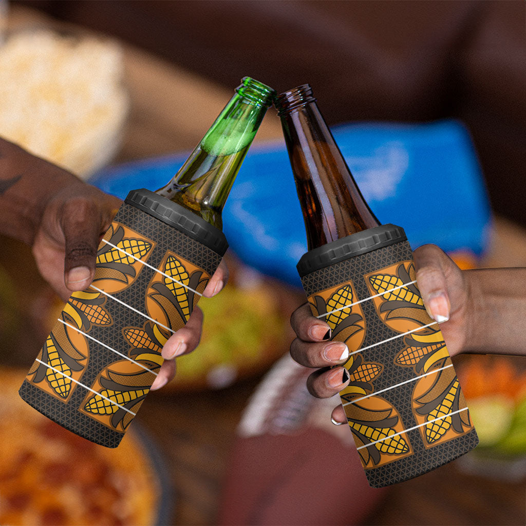 Old Gold Khotso Mojalefa Poone 4 in 1 Can Cooler Tumbler Basotho Khotso Blanket Inspired