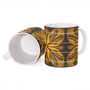 Old Gold Khotso Mojalefa Poone Ceramic Mug Basotho Khotso Blanket Inspired