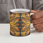 Old Gold Khotso Mojalefa Poone Ceramic Mug Basotho Khotso Blanket Inspired