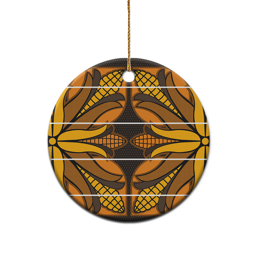 Old Gold Khotso Mojalefa Poone Ceramic Ornament Basotho Khotso Blanket Inspired