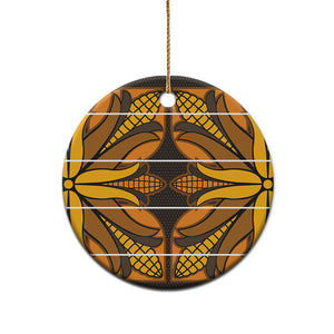 Old Gold Khotso Mojalefa Poone Ceramic Ornament Basotho Khotso Blanket Inspired