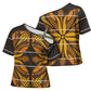 Old Gold Khotso Mojalefa Poone Cross Shoulder Shirt Basotho Khotso Blanket Inspired