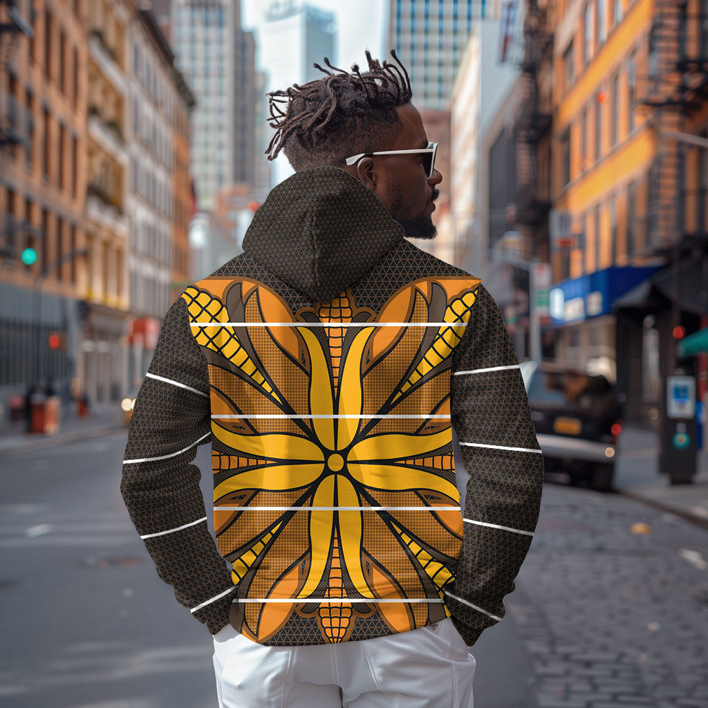 Old Gold Khotso Mojalefa Poone Hoodie Basotho Khotso Blanket Inspired