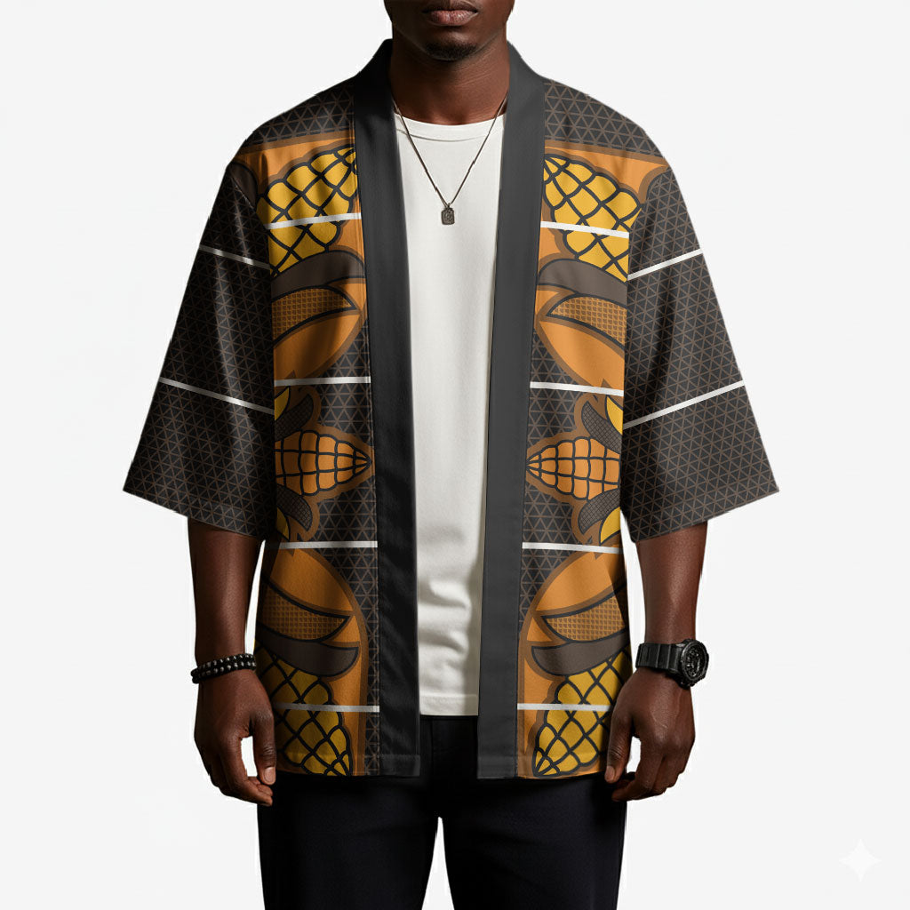 Old Gold Khotso Mojalefa Poone Kimono Basotho Khotso Blanket Inspired