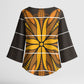 Old Gold Khotso Mojalefa Poone Kimono Sleeve Blouse Basotho Khotso Blanket Inspired
