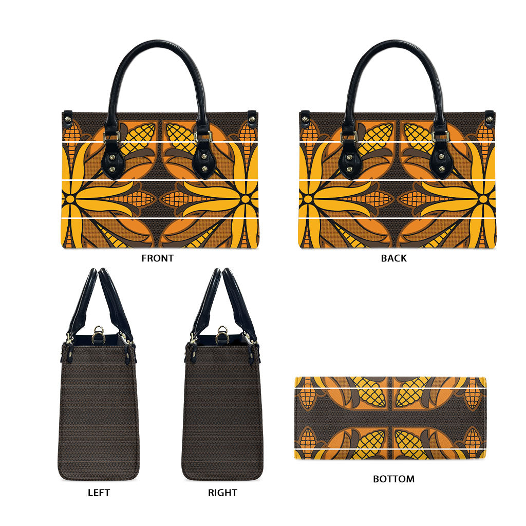 Old Gold Khotso Mojalefa Poone Leather Bag Basotho Khotso Blanket Inspired