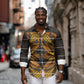 Old Gold Khotso Mojalefa Poone Long Sleeve Button Shirt Basotho Khotso Blanket Inspired