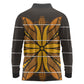 Old Gold Khotso Mojalefa Poone Long Sleeve Polo Shirt Basotho Khotso Blanket Inspired