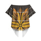 Old Gold Khotso Mojalefa Poone Off Shoulder Wrap Waist Top Basotho Khotso Blanket Inspired