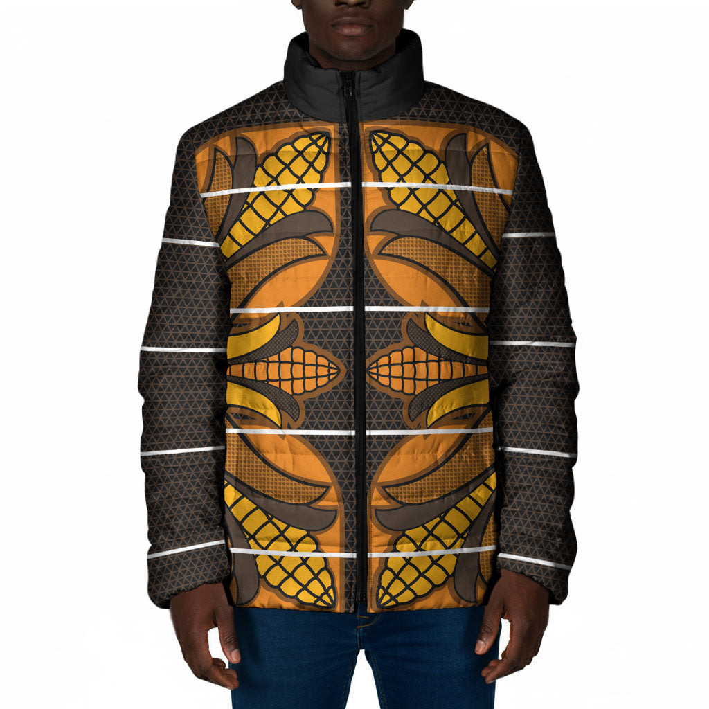 Old Gold Khotso Mojalefa Poone Padded Jacket Basotho Khotso Blanket Inspired