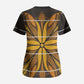Old Gold Khotso Mojalefa Poone Scrub Top Basotho Khotso Blanket Inspired