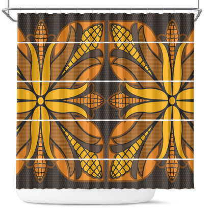 Old Gold Khotso Mojalefa Poone Shower Curtain Basotho Khotso Blanket Inspired