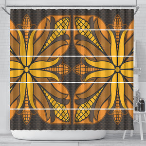 Old Gold Khotso Mojalefa Poone Shower Curtain Basotho Khotso Blanket Inspired
